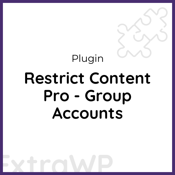 Restrict Content Pro - Group Accounts