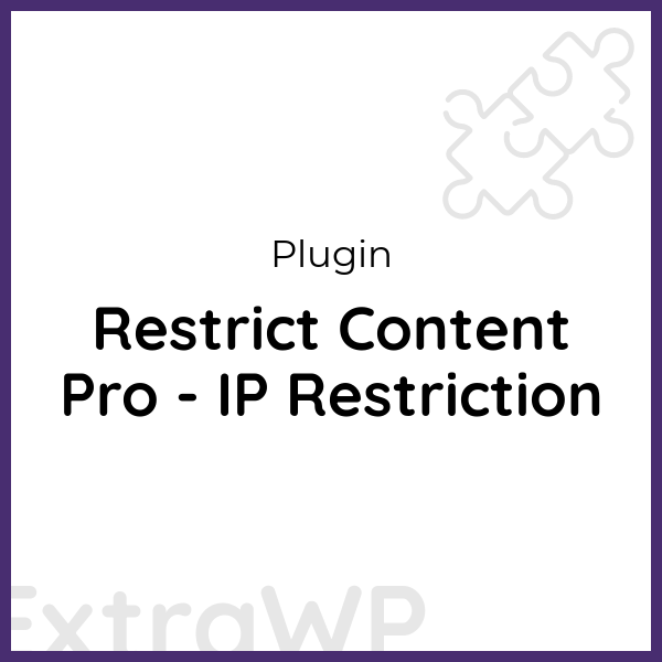 Restrict Content Pro - IP Restriction