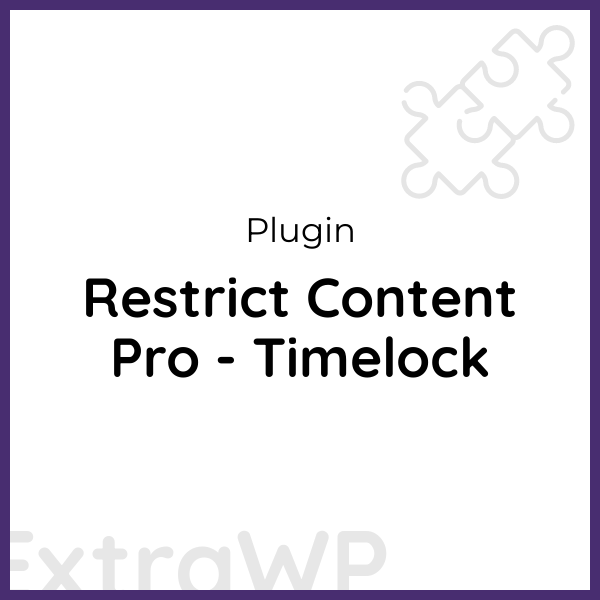 Restrict Content Pro - Timelock