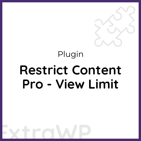 Restrict Content Pro - View Limit