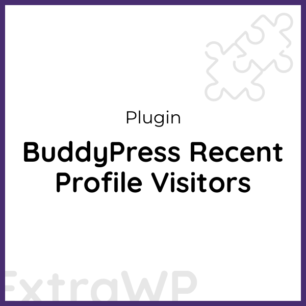 BuddyPress Recent Profile Visitors