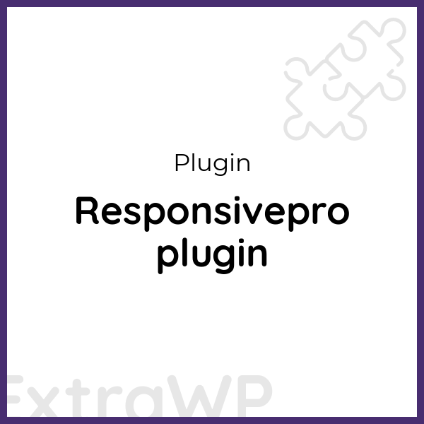 Responsivepro plugin