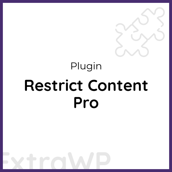 Restrict Content Pro