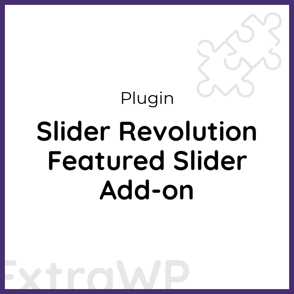 Slider Revolution Featured Slider Add-on Slider Revolution Featured Slider Add-on
