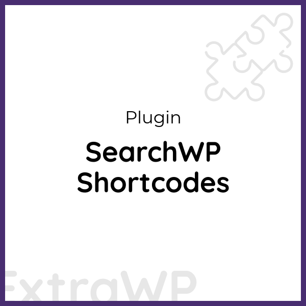 SearchWP Shortcodes