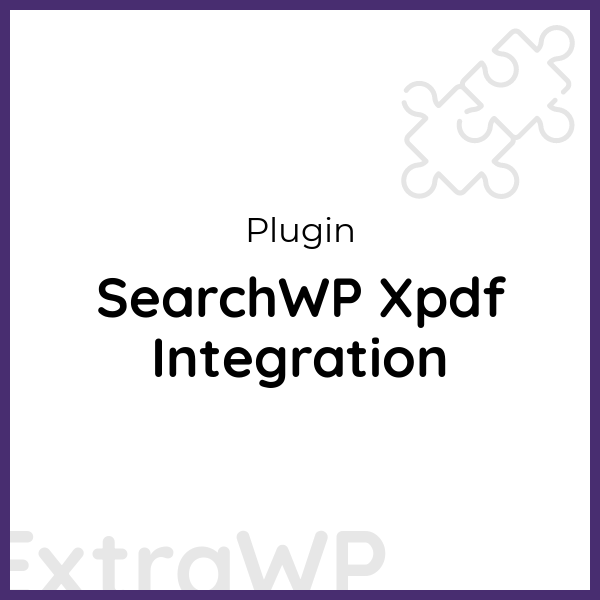 SearchWP Xpdf Integration