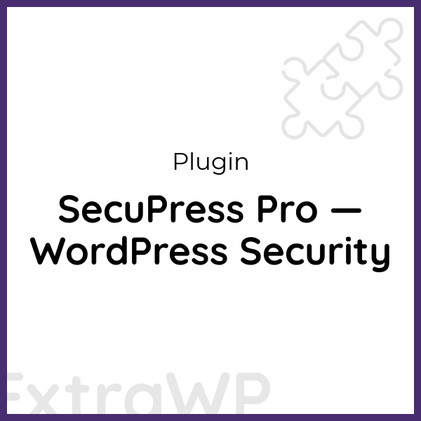 SecuPress Pro — WordPress Security