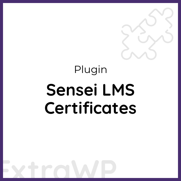 Sensei LMS Certificates