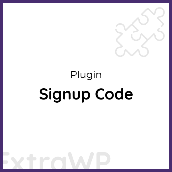 Signup Code