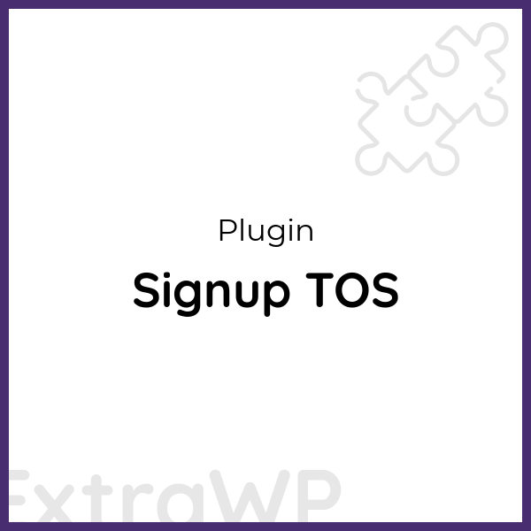 Signup TOS