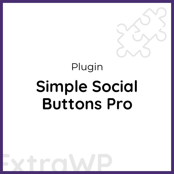 Simple Social Buttons Pro