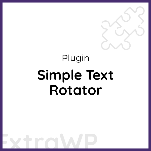 Simple Text Rotator