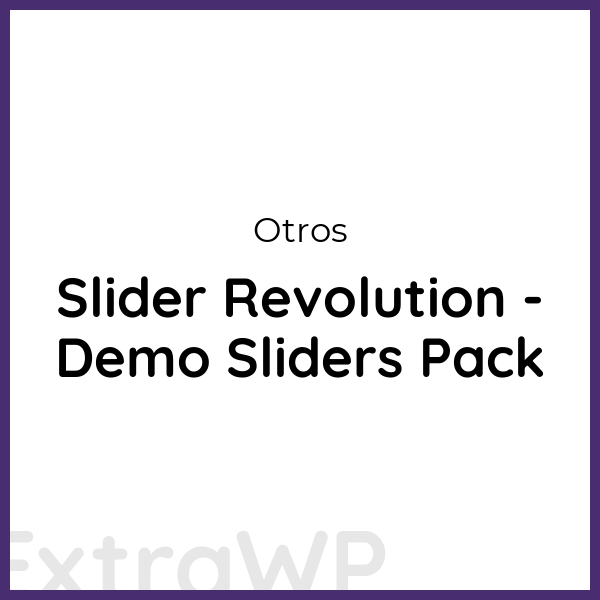 Slider Revolution - Demo Sliders Pack