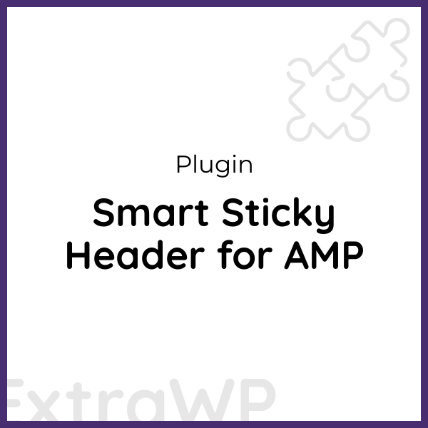 Smart Sticky Header for AMP