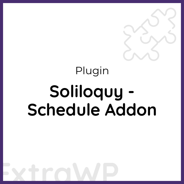 Soliloquy - Schedule Addon