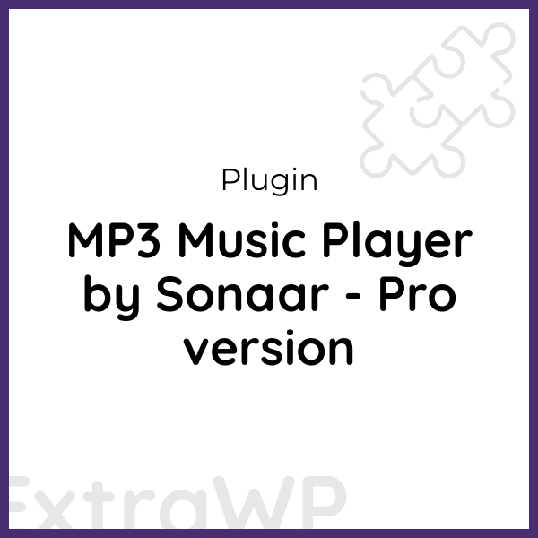 MP3 Music Player by Sonaar - Pro version