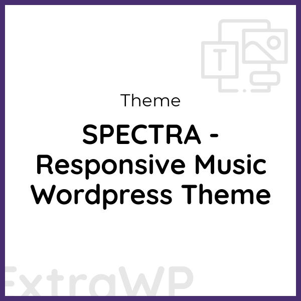 SPECTRA - Responsive Music Wordpress Theme