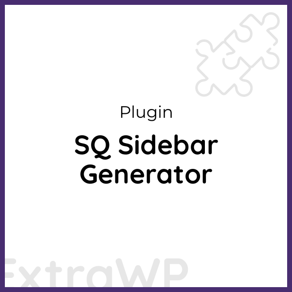 SQ Sidebar Generator