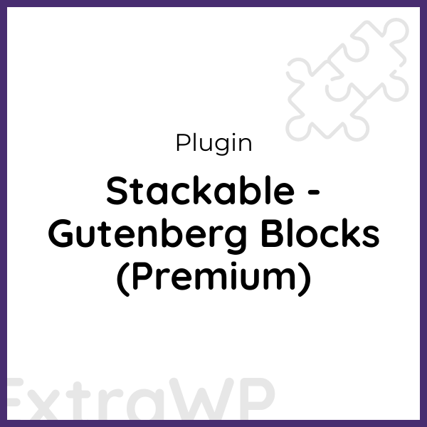 Stackable - Gutenberg Blocks (Premium)