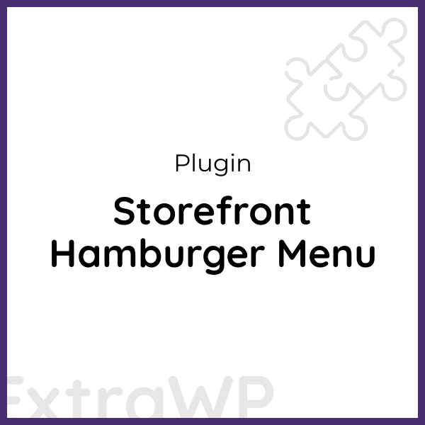 Storefront Hamburger Menu