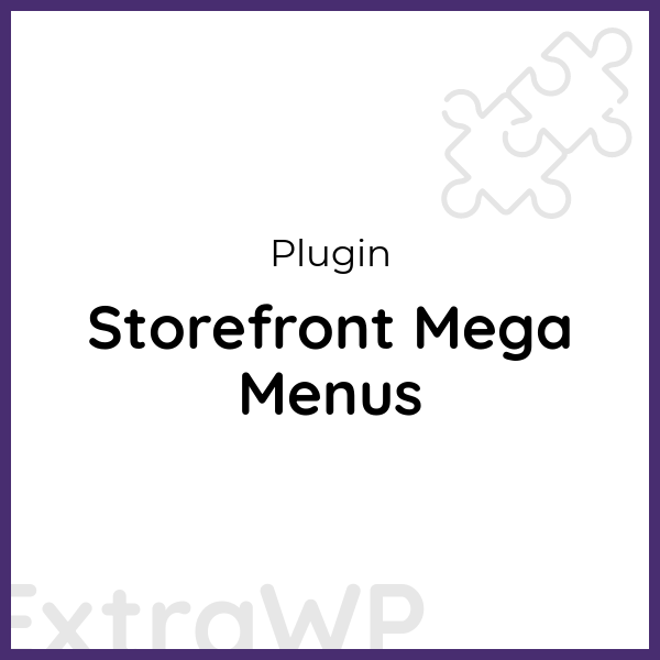 Storefront Mega Menus