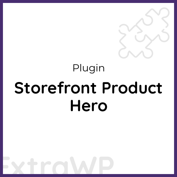 Storefront Product Hero