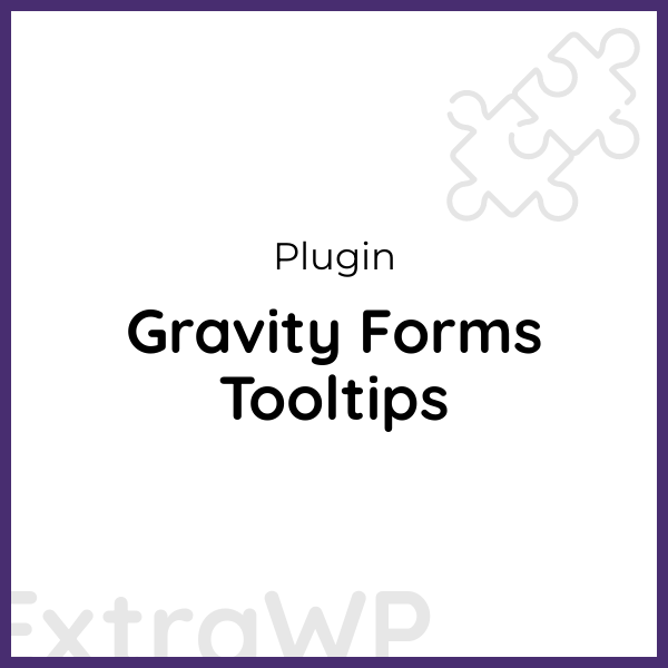 Gravity Forms Tooltips