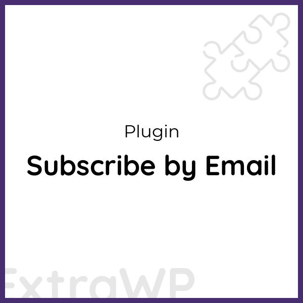 Subscribe by Email