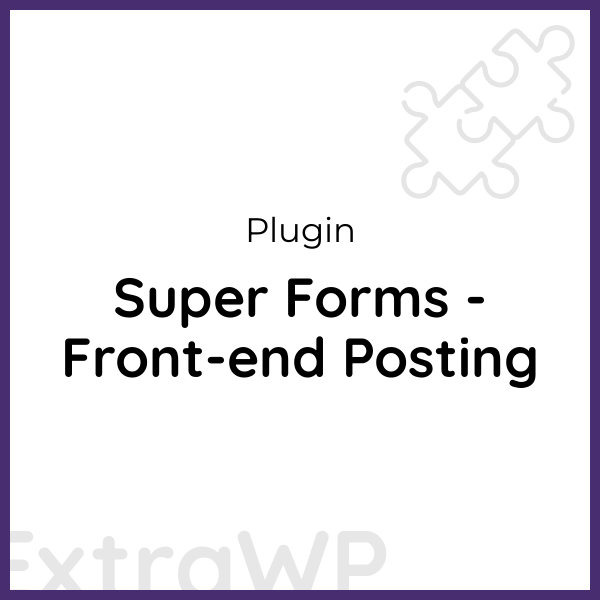 Super Forms - Front-end Posting