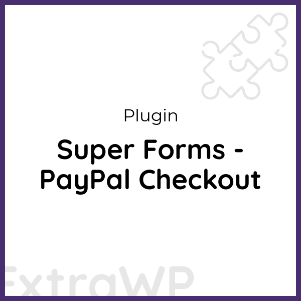 Super Forms - PayPal Checkout