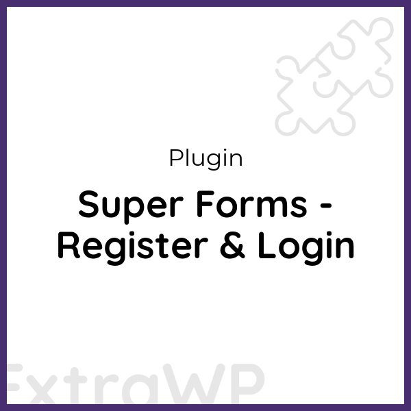Super Forms - Register & Login
