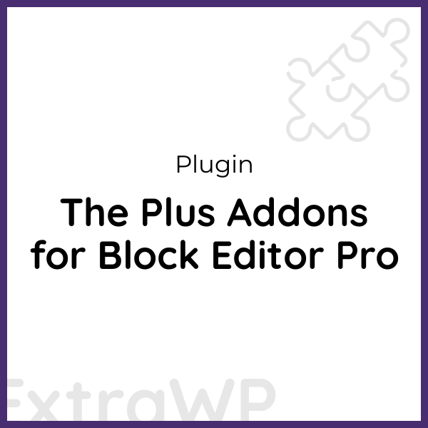 The Plus Addons for Block Editor Pro