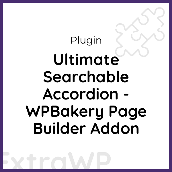 Ultimate Searchable Accordion - WPBakery Page Builder Addon