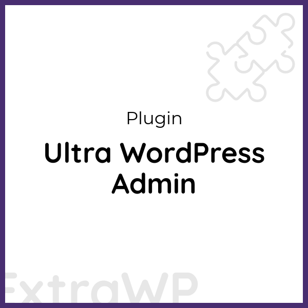 Ultra WordPress Admin