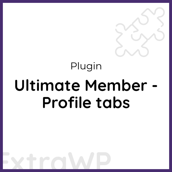 Ultimate Member - Profile tabs