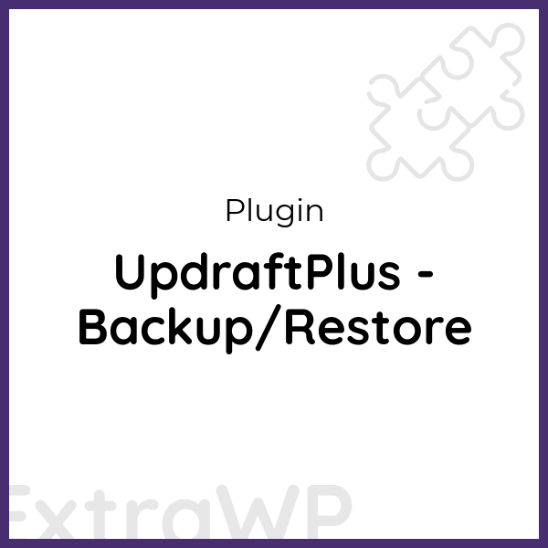 UpdraftPlus - Backup/Restore