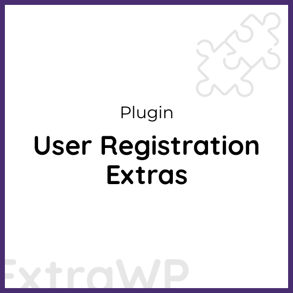 User Registration Extras