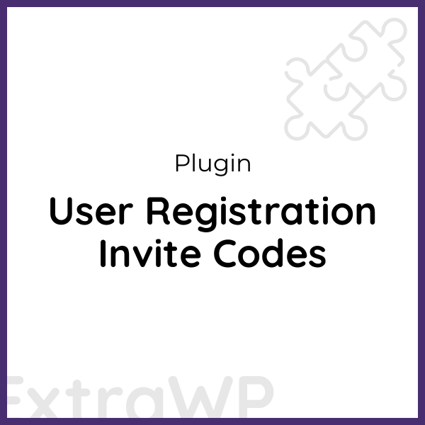 User Registration Invite Codes