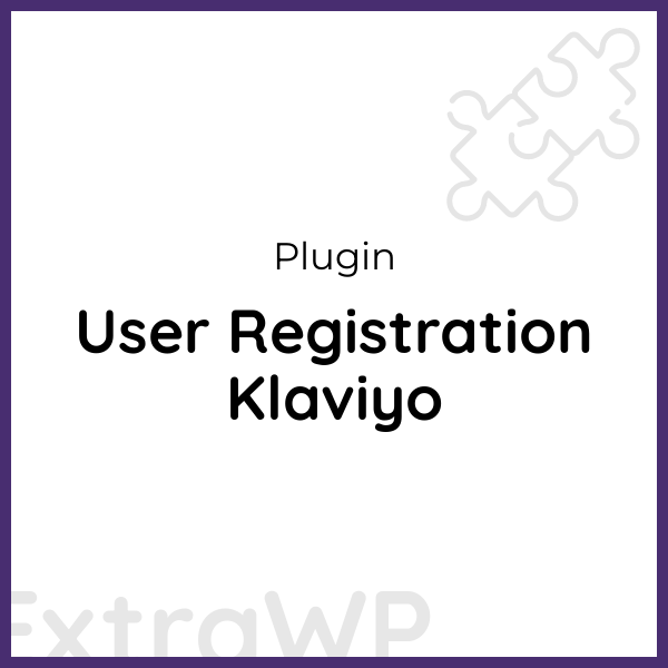 User Registration Klaviyo