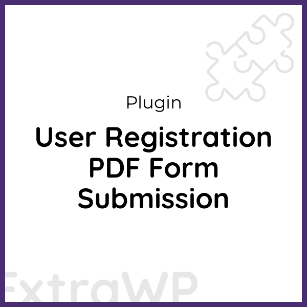 User Registration PDF Form Submission