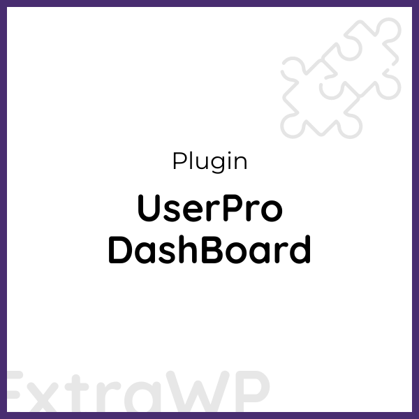 UserPro DashBoard