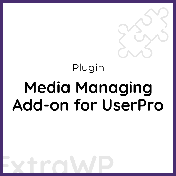 Media Managing Add-on for UserPro