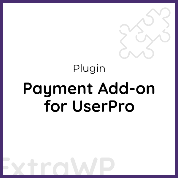 Payment Add-on for UserPro