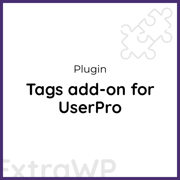 Tags add-on for UserPro