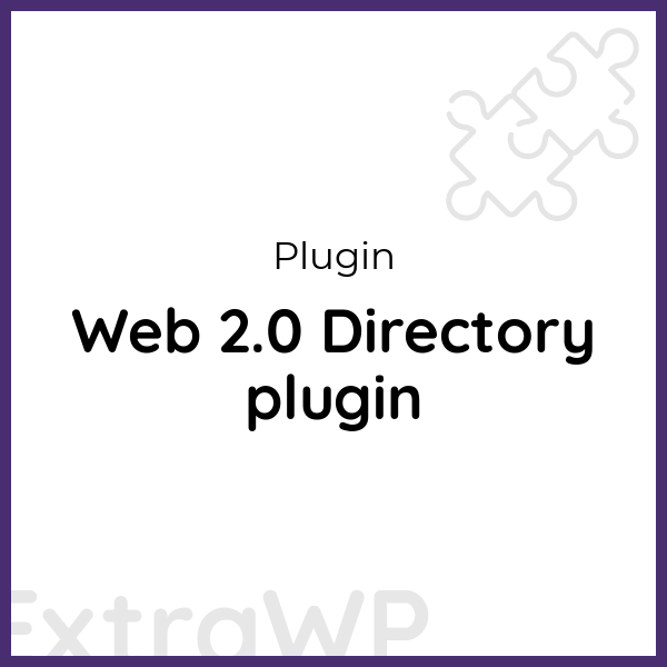 Web 2.0 Directory plugin