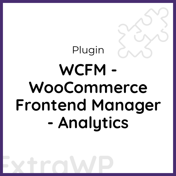 WCFM - WooCommerce Frontend Manager - Analytics