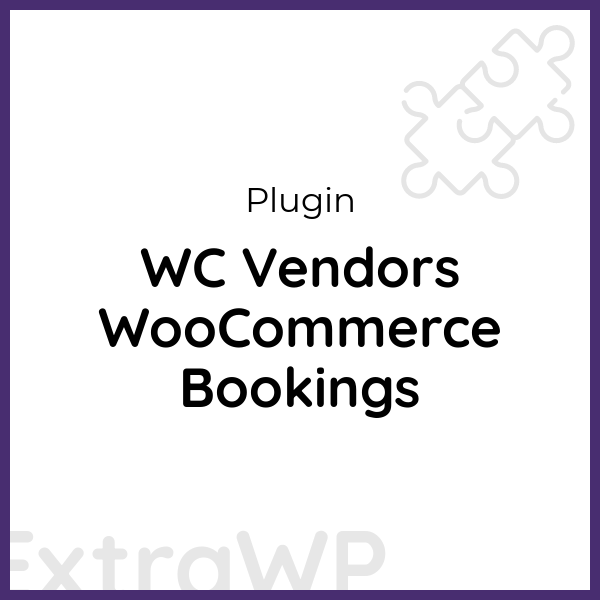 WC Vendors WooCommerce Bookings