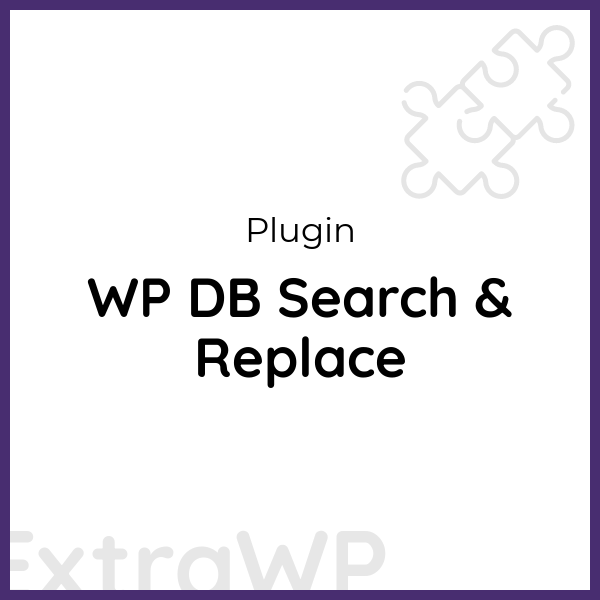 WP DB Search & Replace