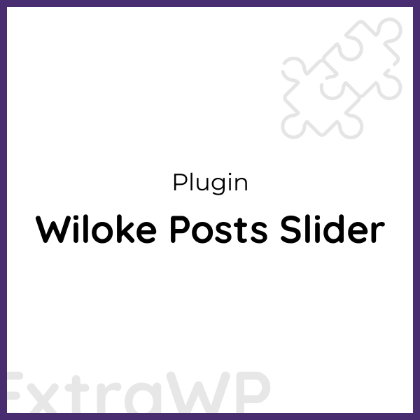 Wiloke Posts Slider