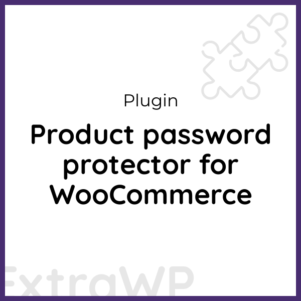 Product password protector for WooCommerce